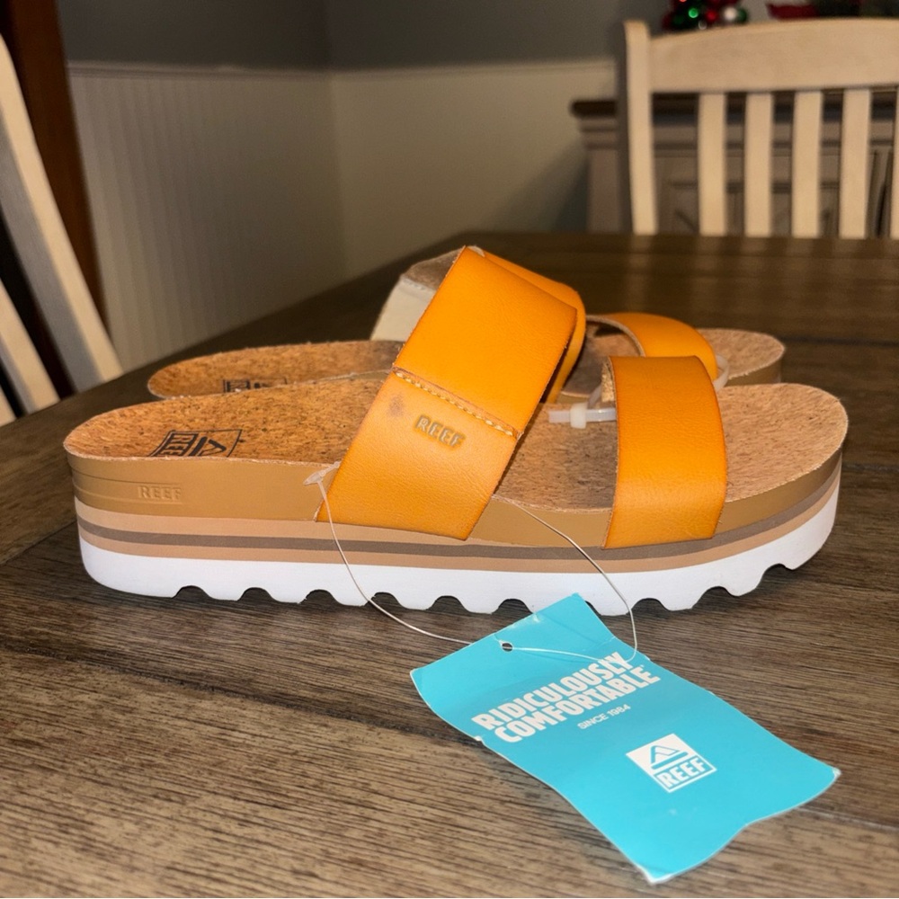 Reef Cushion Vista Hi Women's Sandals Natural NWT - Picture 11 of 14